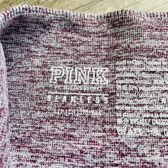 PINK Victoria’s Secret Seamless Pink Heather Athletic Leggings Small - Picture 3 of 8
